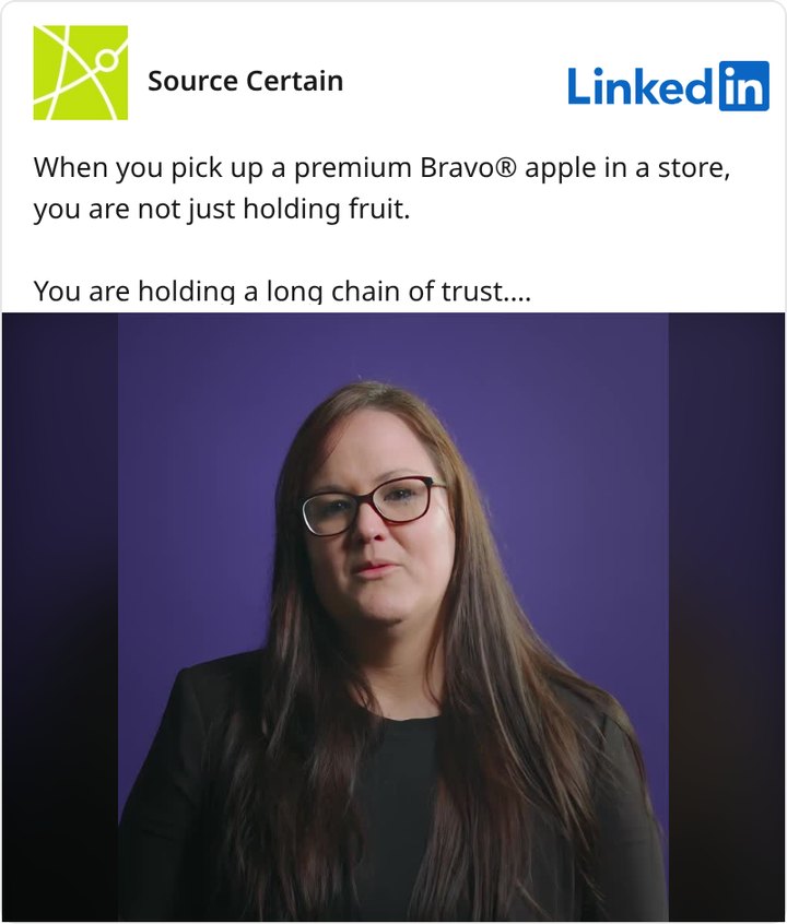 Source Certain LinkedIn post: Bravo apple clip with Rachel Scadding