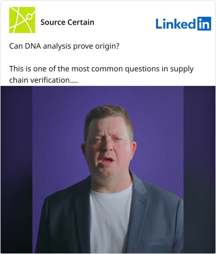 Source Certain LinkedIn post: Can DNA analysis prove origin? clip with Cameron Scadding